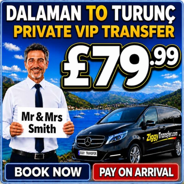 Taxi from Dalaman Airport to Turunç